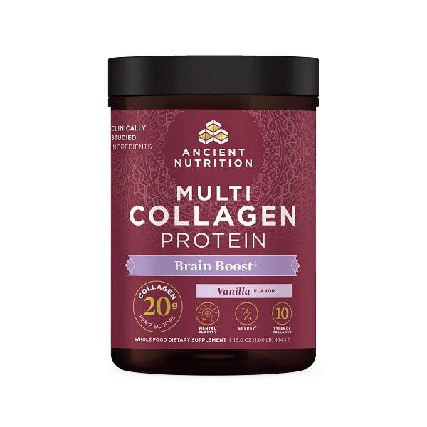 商品Ancient Nutrition|Multi Collagen Protein Brain Boost Summer ’24 Postcard | Powder (45 Servings),价格¥418,第1张图片