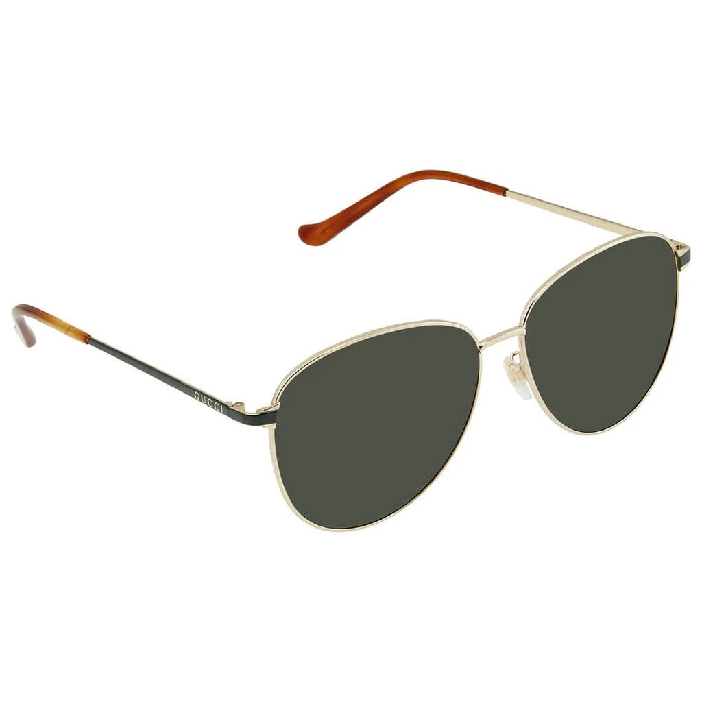 商品Gucci|Gucci Green Pilot Mens Sunglasses GG0573SK 003 60,价格¥1006,第1张图片