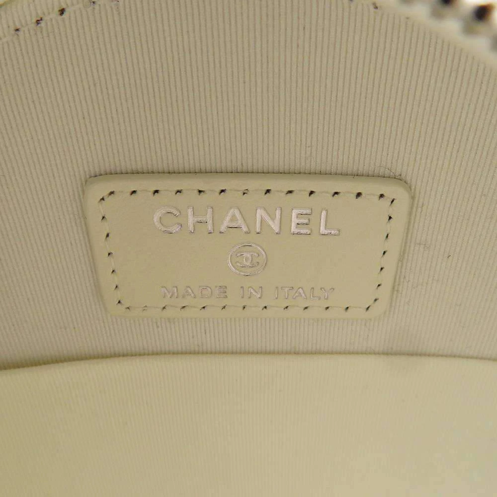 Chanel White/Black Tweed Small CC Logo Round Chain Shoulder Bag 商品