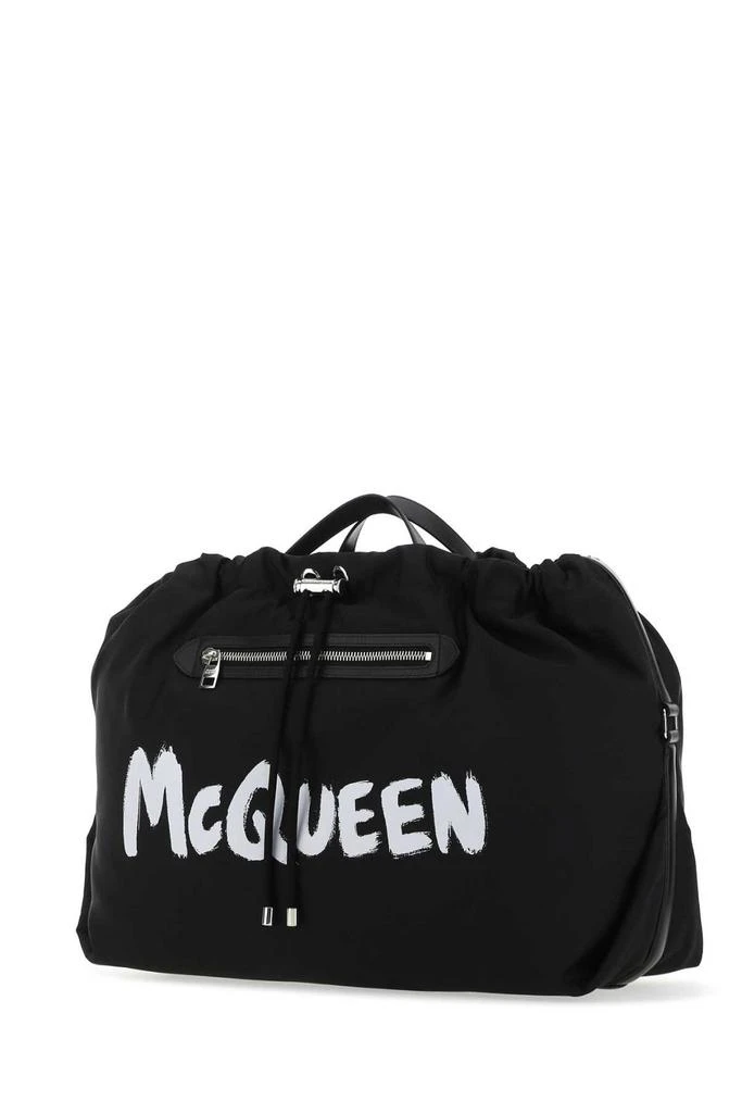 商品Alexander McQueen|Alexander McQueen Logo Printed Drawstring Bundle Bag,价格¥5605,第3张图片详细描述