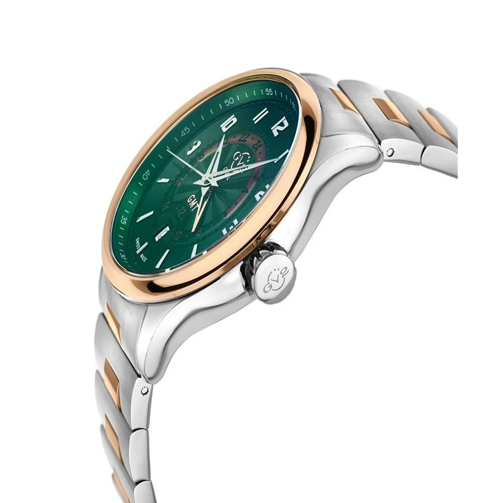 商品Gevril|Men's Giromondo Swiss Quartz Two-Tone Stainless Steel Bracelet Watch 42mm,价格¥5477,第2张图片详细描述
