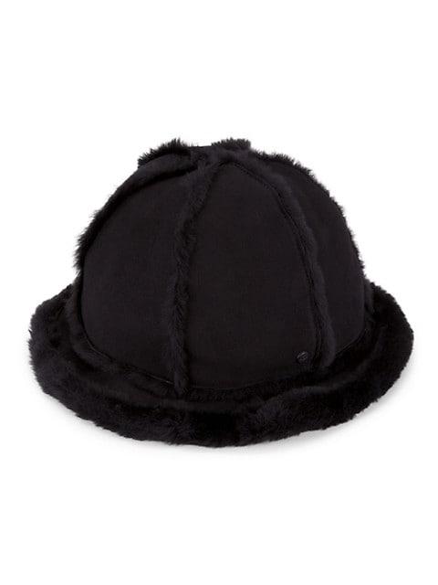 Sheepskin Spill Seam Bucket Hat商品第1张图片规格展示