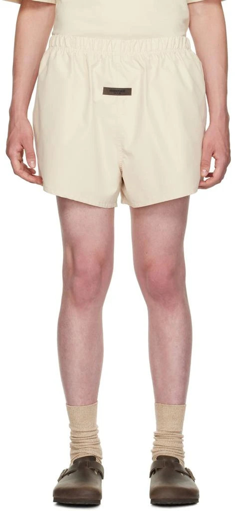 商品Essentials|Off-White Cotton Shorts,价格¥496,第1张图片