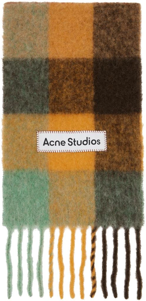 商品Acne Studios|Brown & Orange Check Scarf,价格¥2386,第1张图片