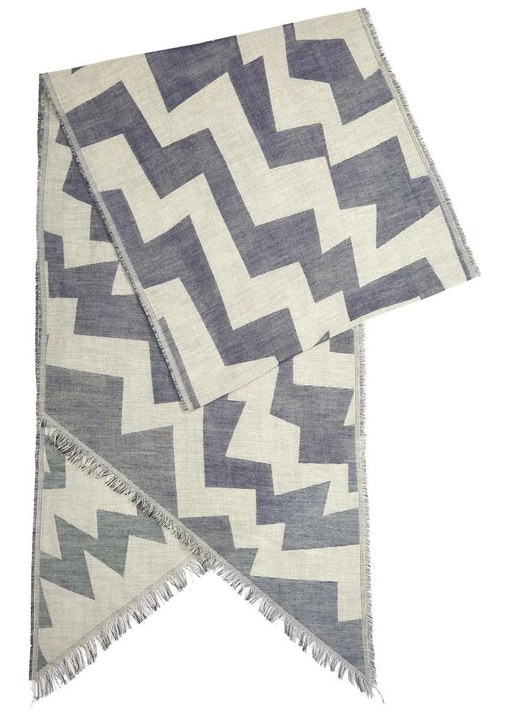 商品Vivienne Westwood|Zigzag logo-jacquard cotton scarf,价格¥1038,第1张图片