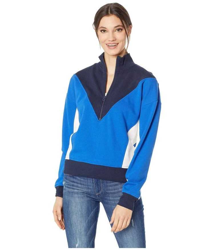 商品Juicy Couture|Track Terry Color Block Zip-Up Pullover,价格¥167,第1张图片