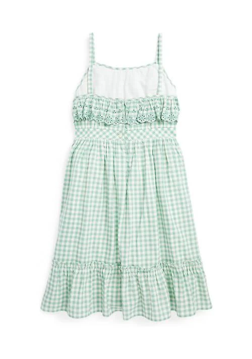 商品Ralph Lauren|Lauren Childrenswear Girls 7 16 Gingham Cotton Madras Dress,价格¥194,第2张图片详细描述