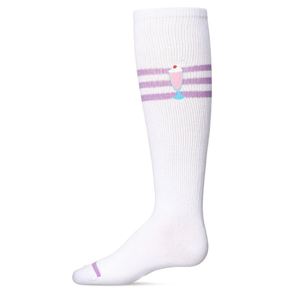 商品Memoi|Girls' Summer Sweets Varsity Cotton Blend Knee High Sock,价格¥108,第1张图片