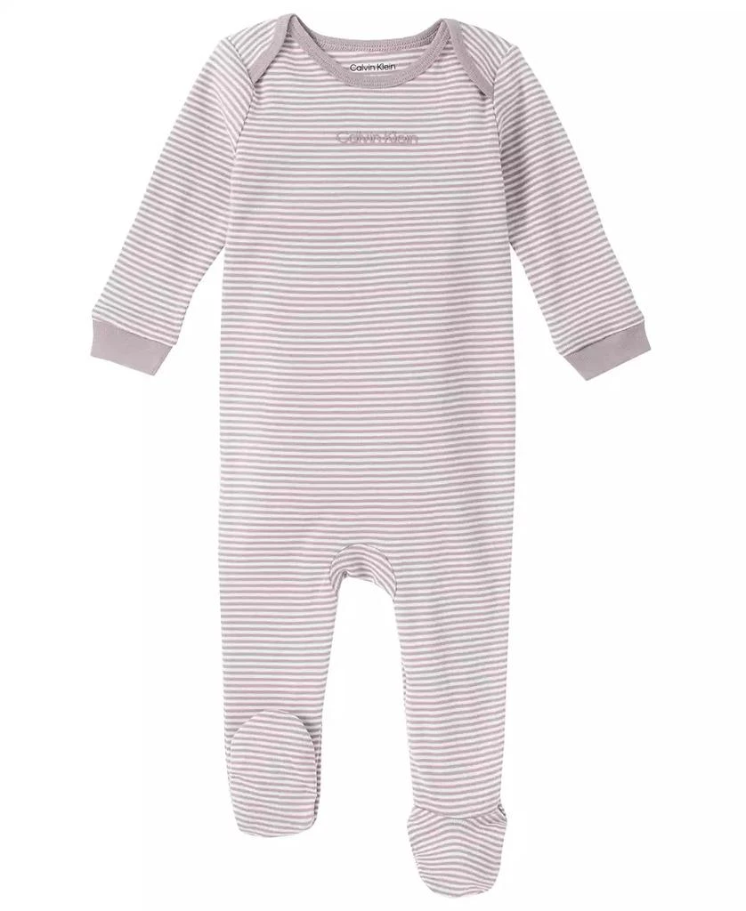 商品Calvin Klein|Baby Boys or Girls Organic Cotton Footed Coverall,价格¥40,第1张图片