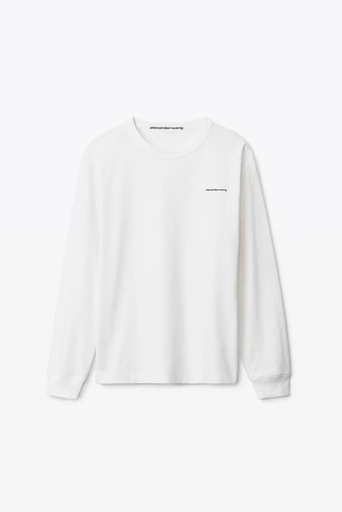 商品Alexander Wang|Long-sleeve Tee In High Twist Jersey,价格¥1288,第3张图片详细描述