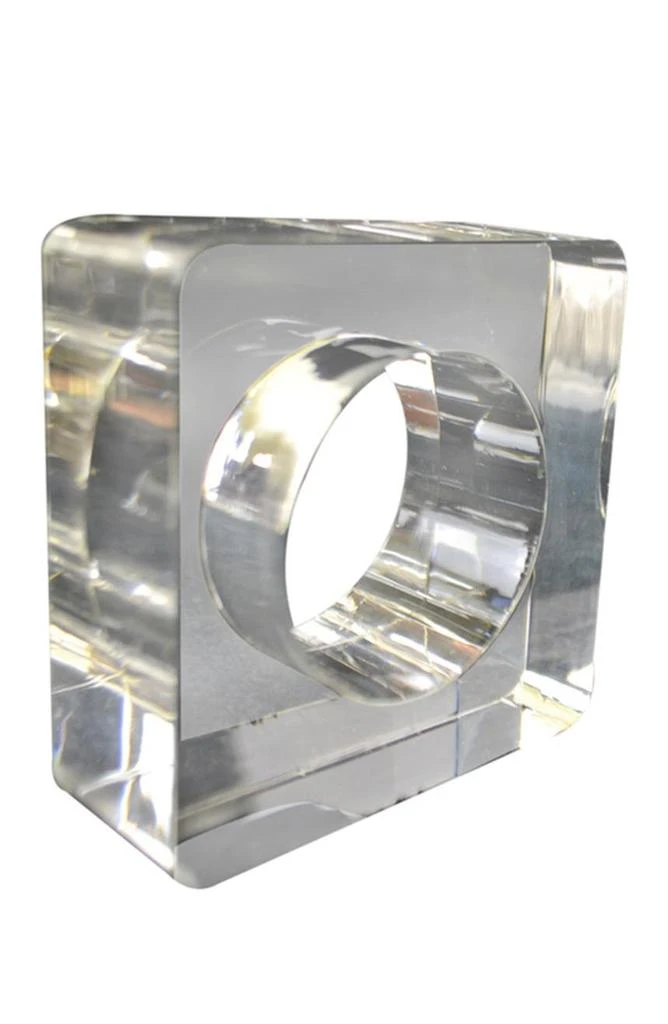 商品R16 HOME|Clear Square Napkin Ring - Set of 4,价格¥370,第1张图片