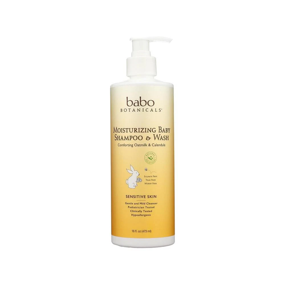 商品Babo Botanicals|- Baby Shampoo and Wash - Moisturizing - Oatmilk - 16 oz,价格¥206,第1张图片