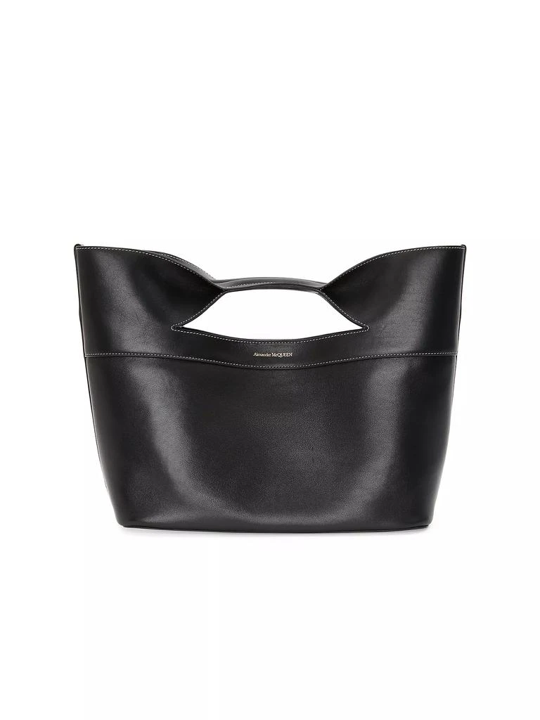 商品Alexander McQueen|The Small Bow Leather Top-Handle Bag,价格¥7728,第1张图片