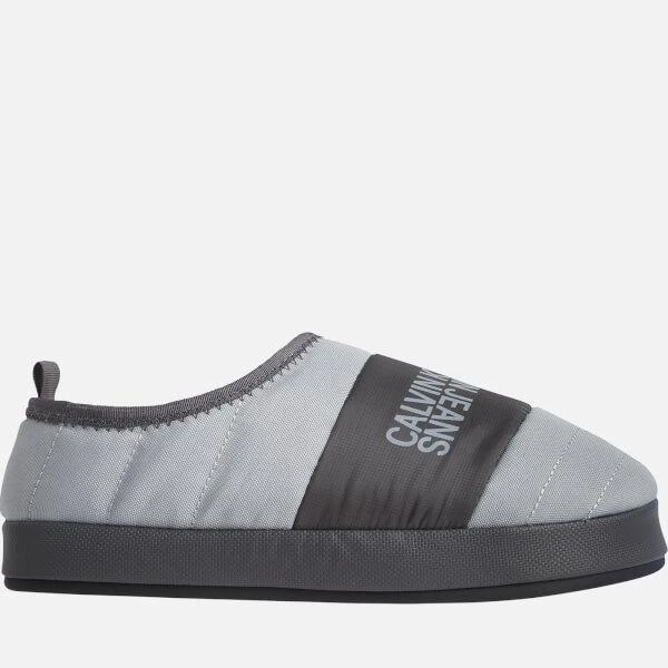 商品Calvin Klein|Calvin Klein Jeans Men's Warm Lined Sustainable Slippers - Marble Grey,价格¥231,第1张图片详细描述