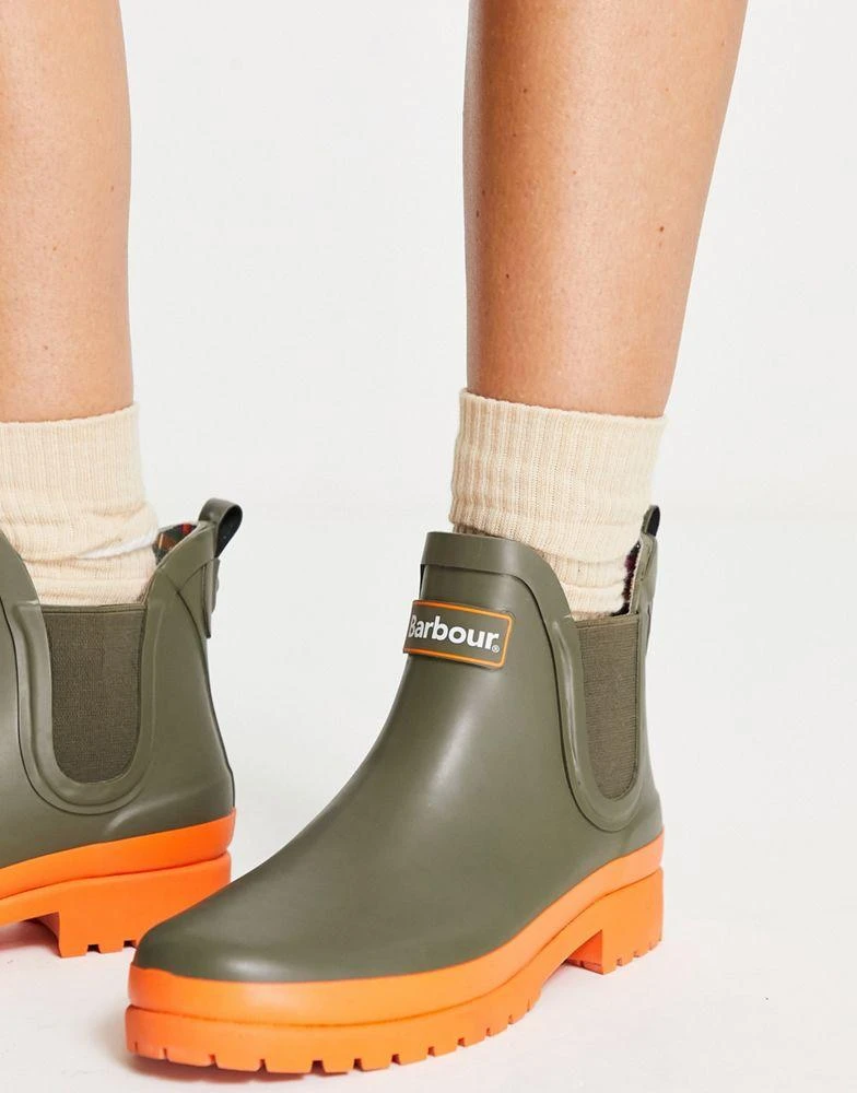 商品Barbour|Barbour x ASOS exclusive Mallow wellington boots in fern,价格¥257,第3张图片详细描述