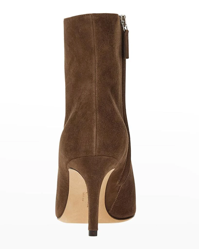商品Salvatore Ferragamo|Imogen Suede Stiletto Zip Booties,价格¥8100,第3张图片详细描述