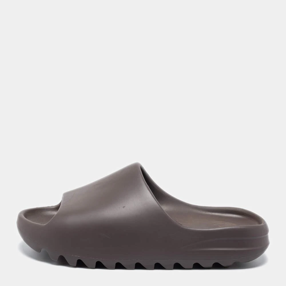 商品[二手商品] YEEZY|Yeezy x Adidas Brown Rubber Onyx Slides Size 43,价格¥1261,第1张图片