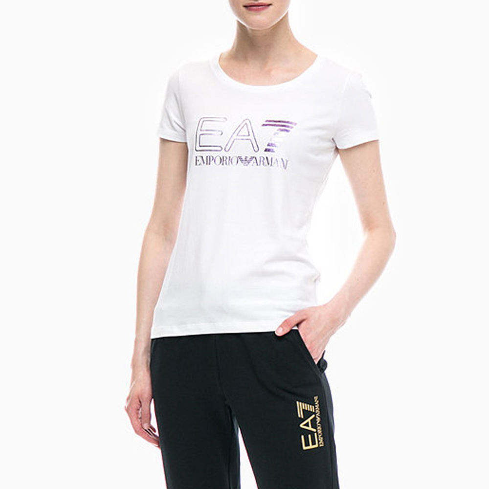 Emporio Armani 安普里奥 阿玛尼 白色女士短袖T恤 3ZTT85-TJ12Z-1100商品第3张图片规格展示