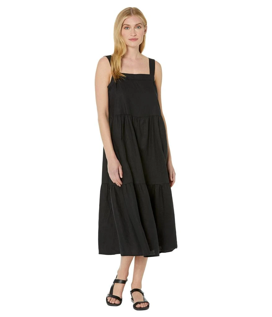 商品Eileen Fisher|Tiered Strap Full-Length Dress in Organic Linen,价格¥1139,第1张图片