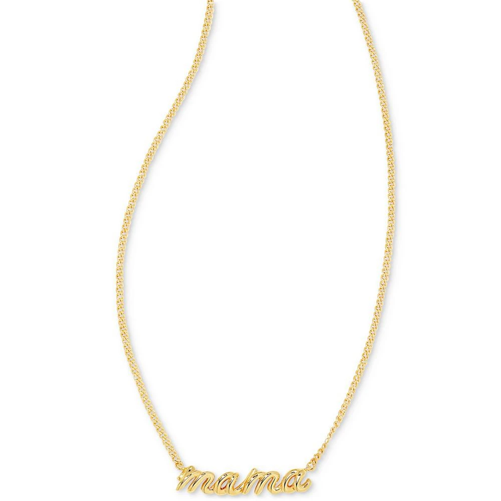 商品Kendra Scott|14k Gold-Plated Mama Script Pendant Necklace, 16" + 3" extender,价格¥449,第1张图片
