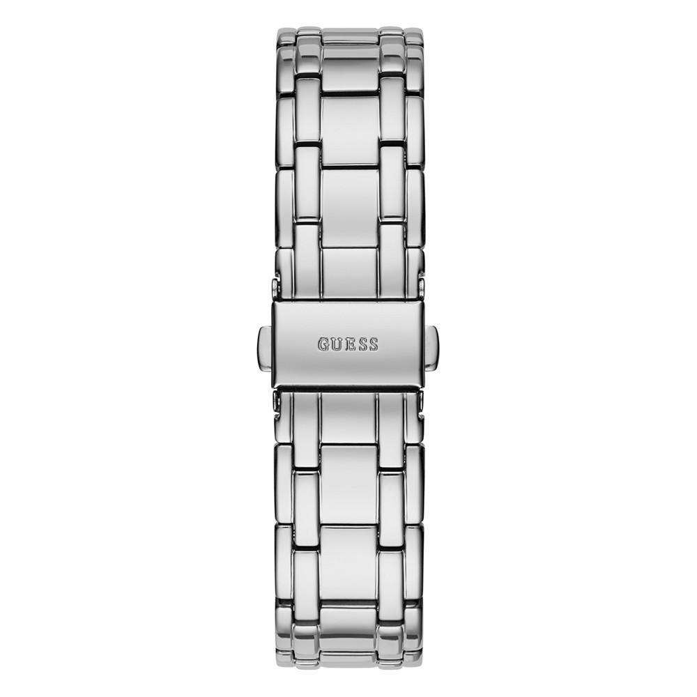 商品GUESS|Women's Silver-Tone Glitz Stainless Steel Bracelet Watch, 38mm,价格¥1295,第4张图片详细描述