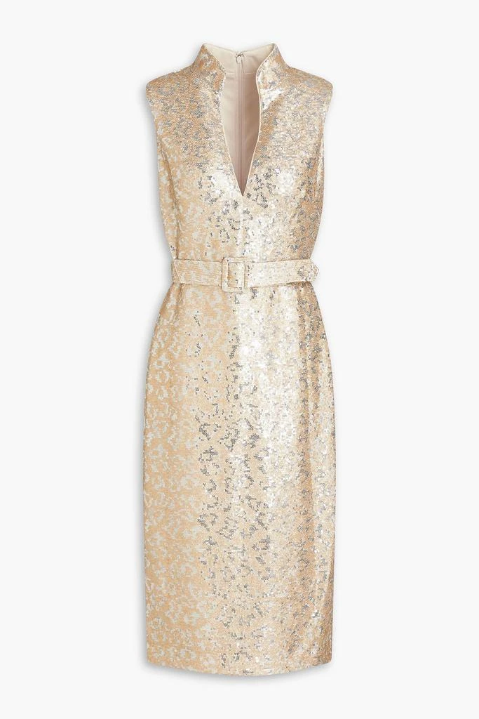 商品Badgley Mischka|Sequined mesh midi dress,价格¥1786,第1张图片