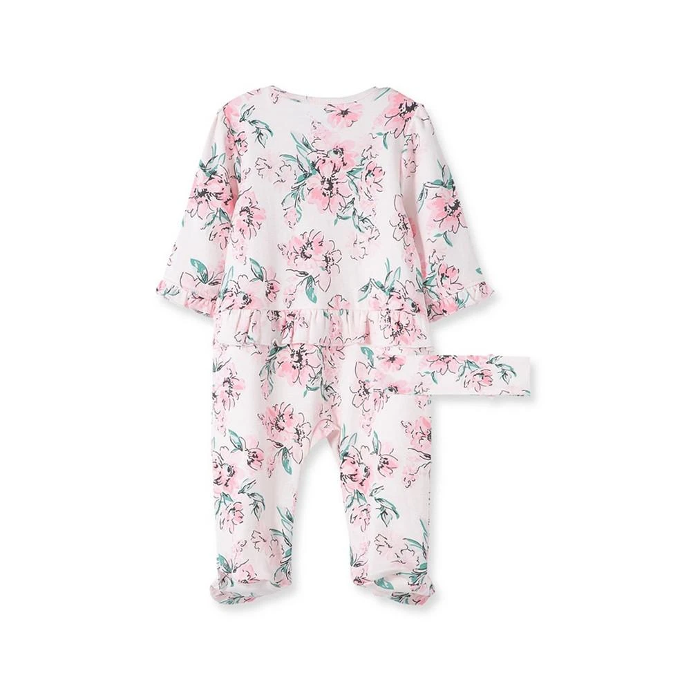 商品Little Me|Baby Girls Dream Floral Footed Coverall and Headband, 2 Piece Set,价格¥97,第5张图片详细描述