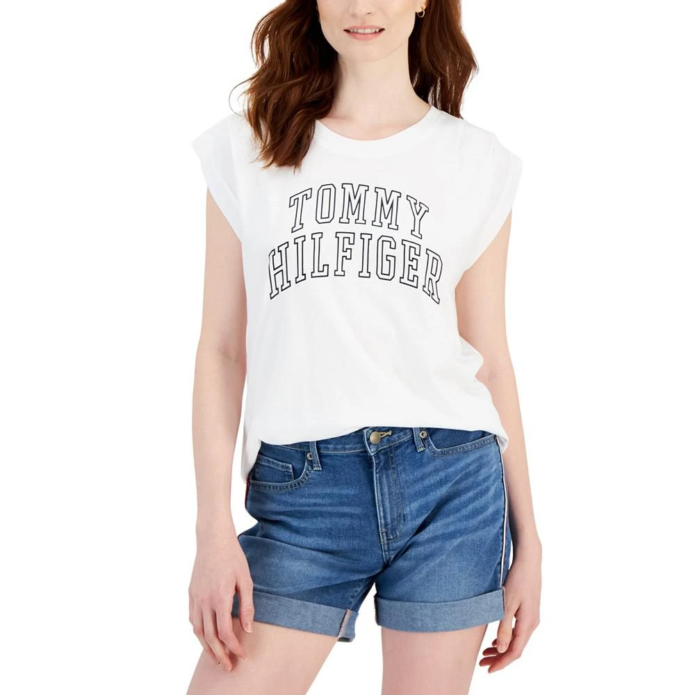 商品Tommy Hilfiger|Women's Sleeveless Logo Muscle T-Shirt,价格¥100,第1张图片