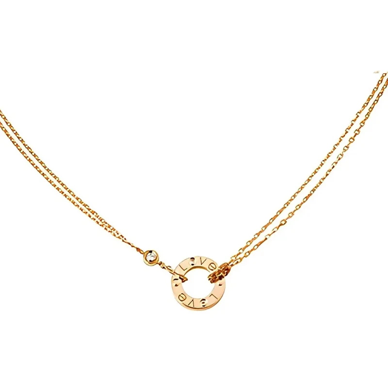 商品[国内直发] Cartier|CARTIER卡地亚 LOVE系列 高端新颖 18k玫瑰金 项链 女款 玫瑰金色,价格¥19358,第9张图片详细描述