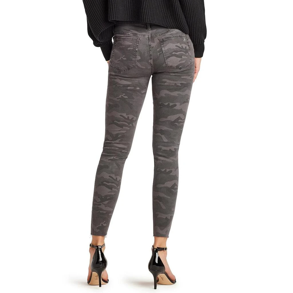 商品Sam Edelman|Sam Edelman Womens The Kitten Camouflage Raw Edge Skinny Jeans,价格¥107,第1张图片