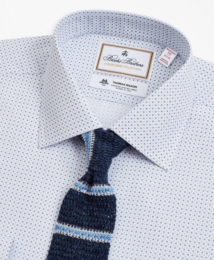 商品Brooks Brothers|Luxury Collection Madison Relaxed-Fit Dress Shirt, Franklin Spread Collar Geo Print,价格¥368,第4张图片详细描述