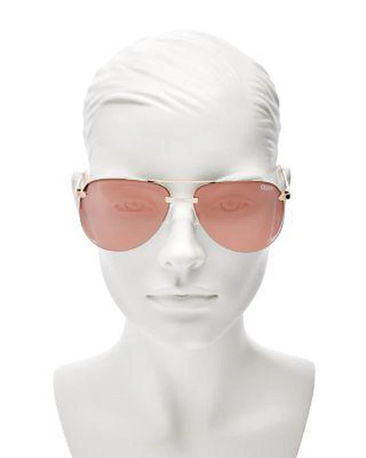 商品Quay|Women's The Playa Mirrored Aviator Sunglasses, 63mm,价格¥445,第2张图片详细描述