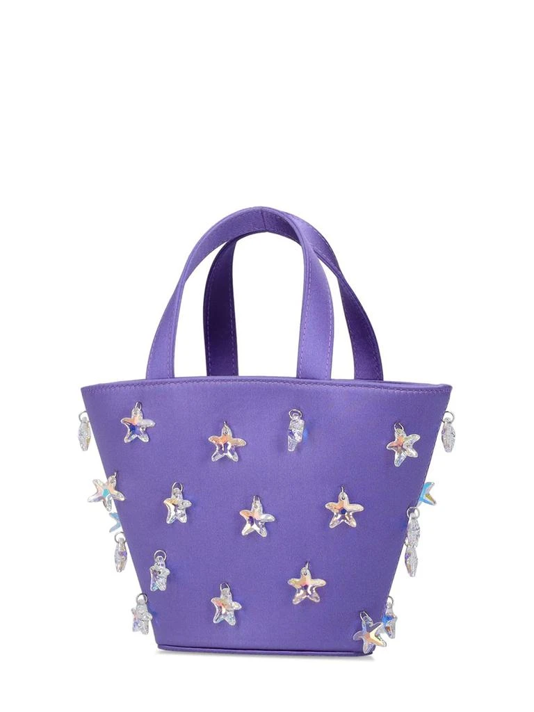 商品Amina Muaddi|Daryl Satin Bucket Bag W/ Crystals,价格¥4684,第3张图片详细描述