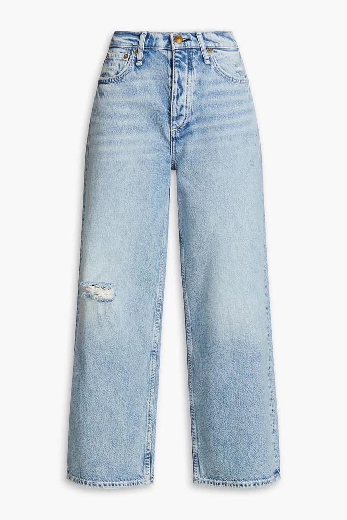 商品Rag & Bone|Malvern cropped distressed high-rise wide-leg jeans,价格¥585,第1张图片