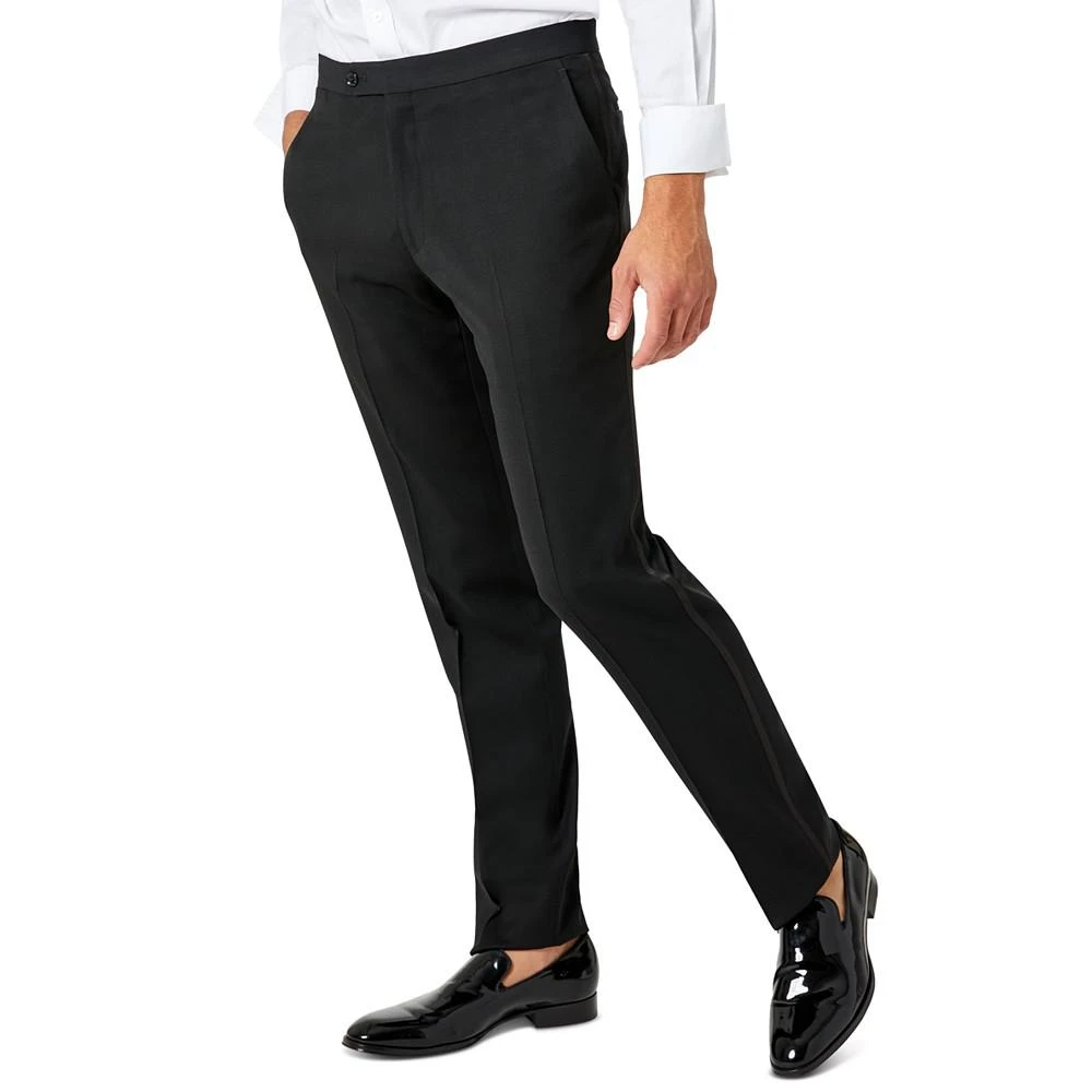商品Tommy Hilfiger|Men's Modern-Fit Flex Stretch Black Tuxedo Pants,价格¥1396,第3张图片详细描述