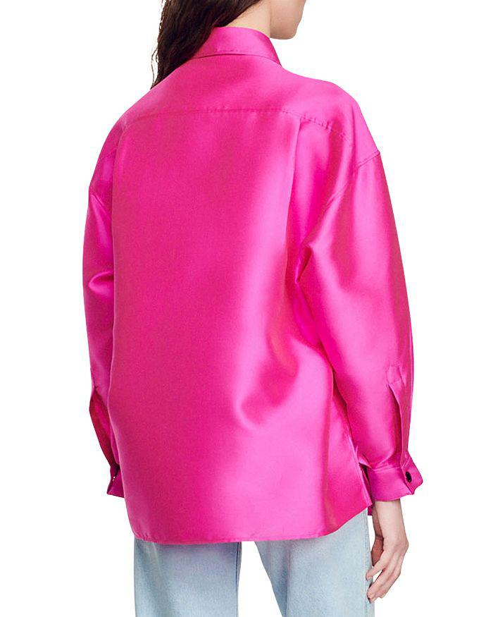 Effie Satin Oversized Shirt商品第2张图片规格展示