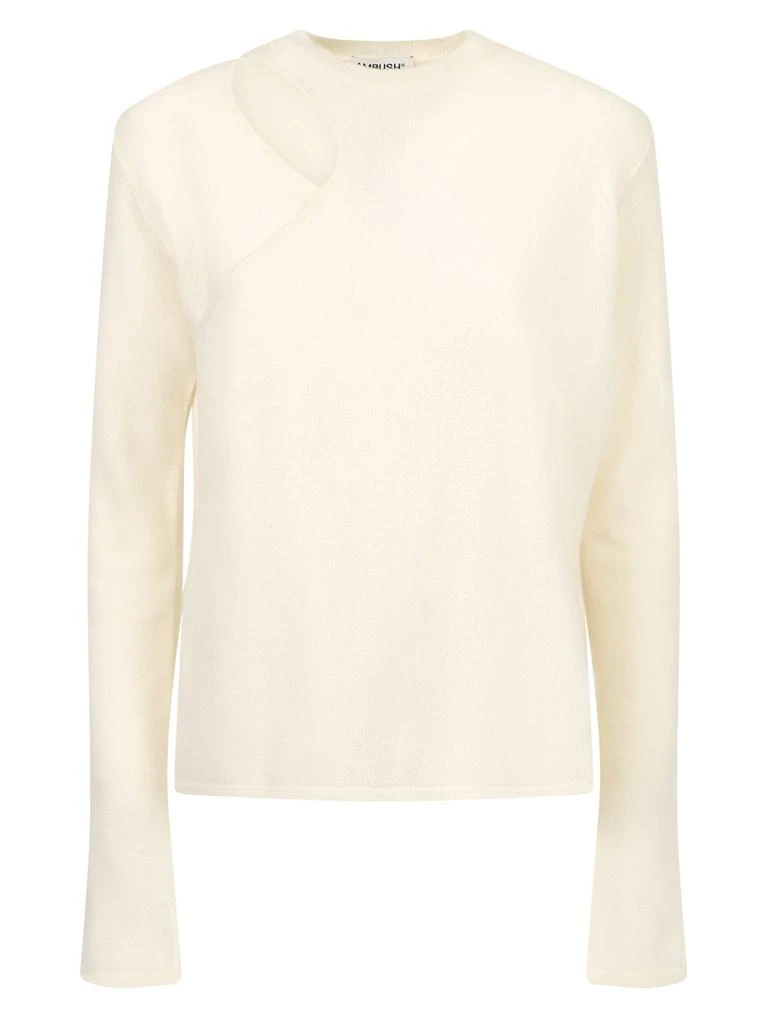 商品Ambush|Ambush Cut Out Asymmetric Knitted Top,价格¥2120,第1张图片