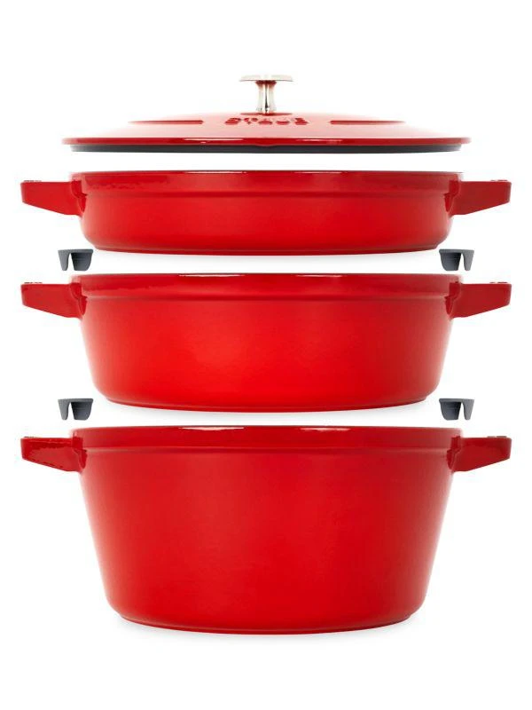 商品Staub|4-Piece Stackable Cast Iron Cookware Set,价格¥3955,第1张图片
