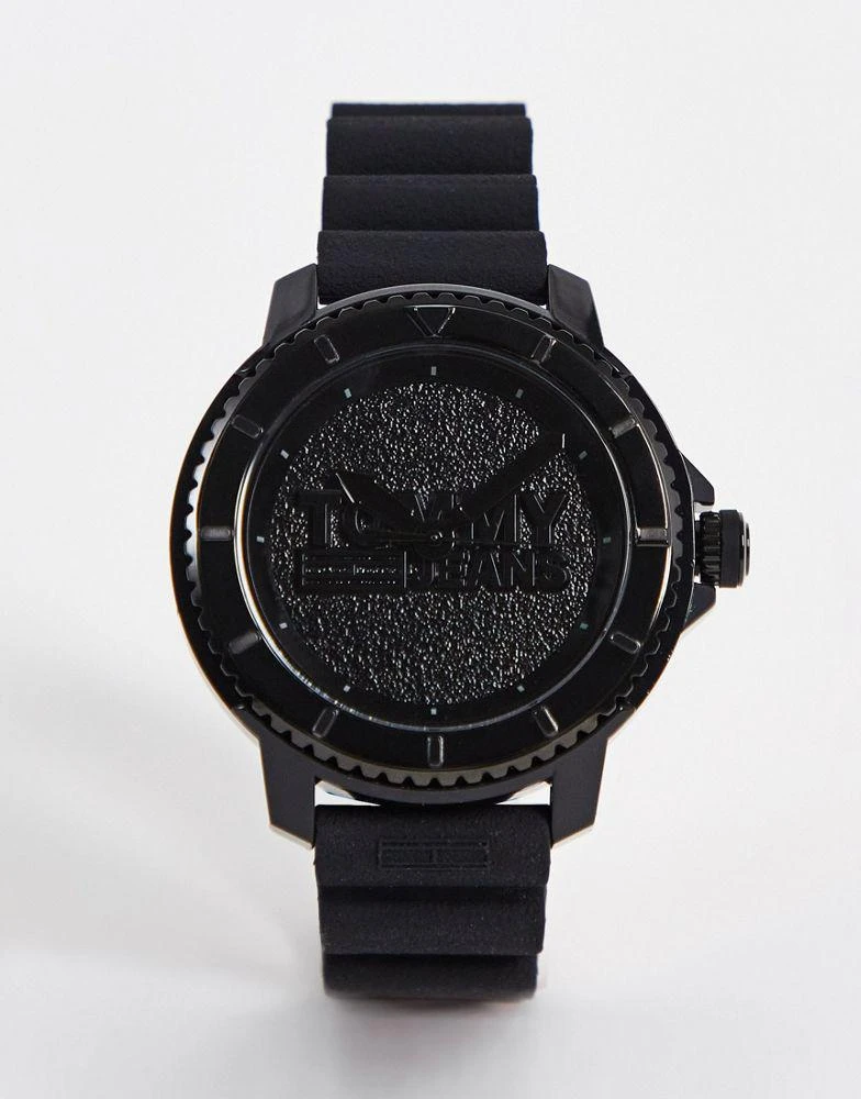 商品Tommy Hilfiger|Tommy Jeans silicone watch in black 1792001,价格¥686,第1张图片