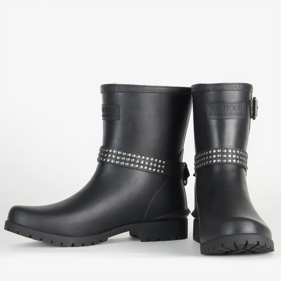 商品Barbour|BARBOUR INTERNATIONAL WOMEN'S LEONA BIKER BOOTS - BLACK,价格¥381,第2张图片详细描述