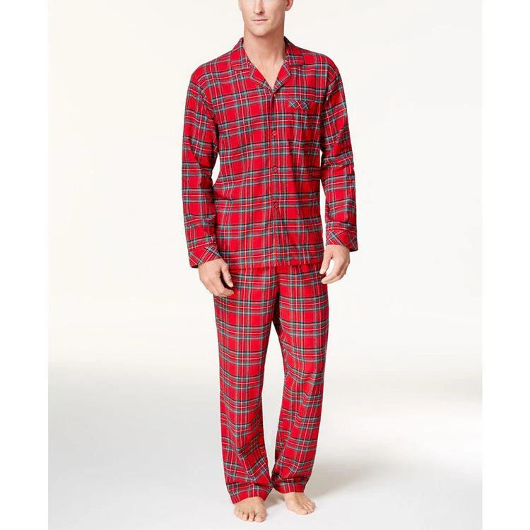 商品Family Pajamas|Family Pajamas Men's Holiday Plaid Pajama Set, Only at Macy's 家居服爸爸款,价格¥133,第1张图片