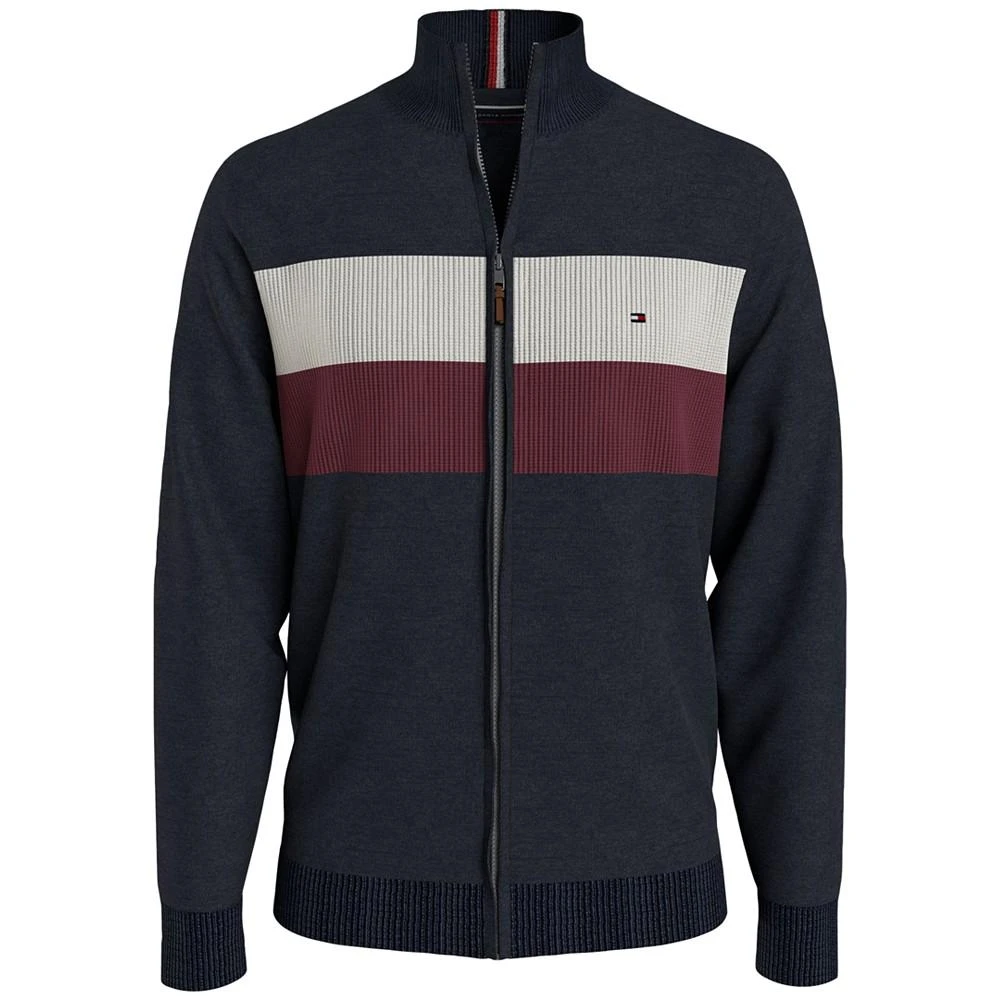 商品Tommy Hilfiger|Men's Colorblocked Stripe Full-Zip Sweater,价格¥267,第1张图片