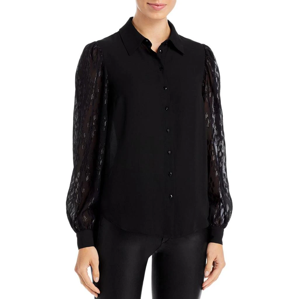 商品Tahari|T Tahari Womens Metallic Chiffon Blouse,价格¥107,第1张图片