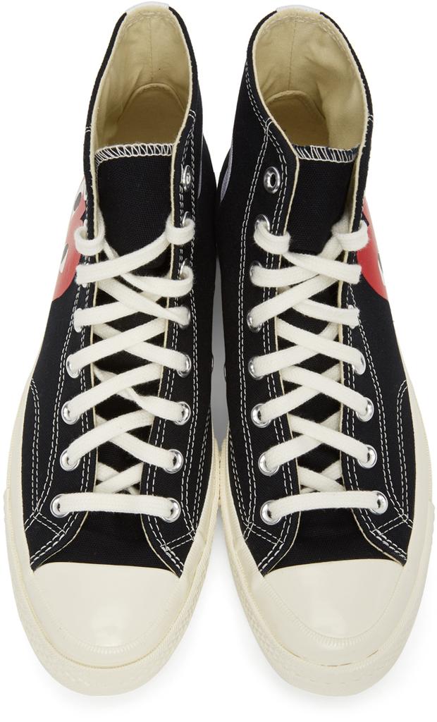 Black Converse Edition Half Heart Chuck 70 High Sneakers商品第5张图片规格展示