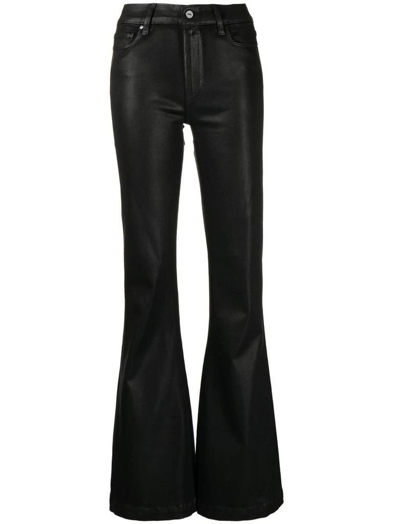 商品Paige|Genevieve Black Fog Luxe Coated Jeans,价格¥2697,第1张图片