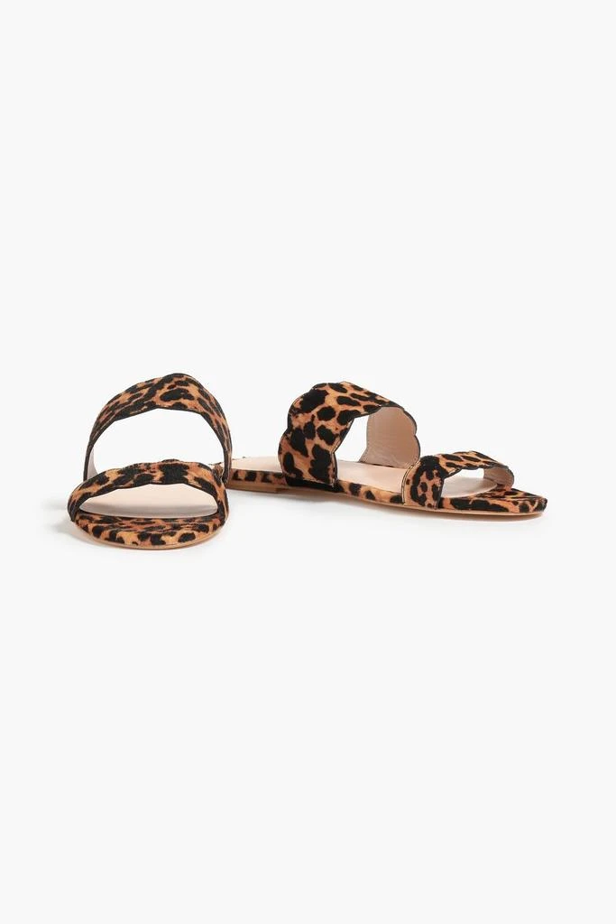 商品Stuart Weitzman|Santorini scalloped leopard-print calf hair sandals,价格¥312,第2张图片详细描述