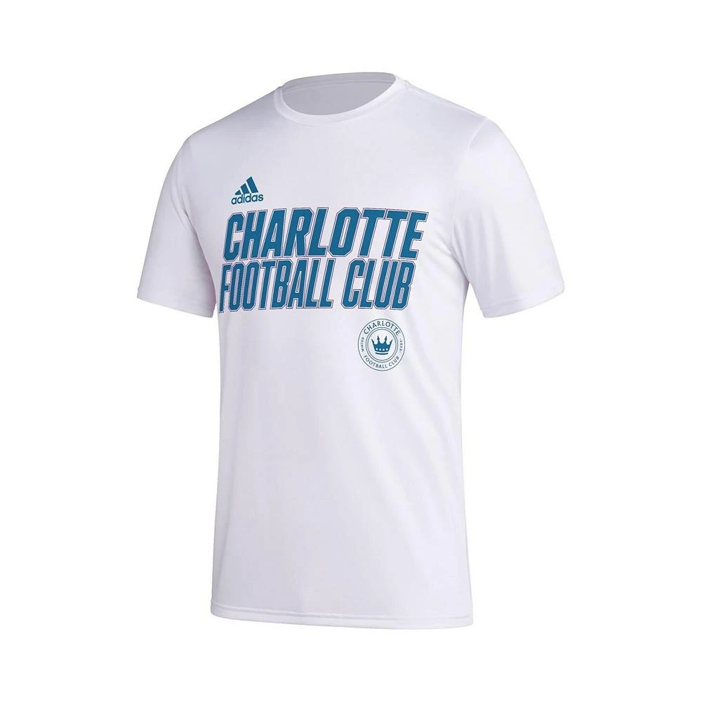 商品Adidas|Men's White Charlotte FC Team Jersey Hook AEROREADY T-shirt,价格¥293,第2张图片详细描述