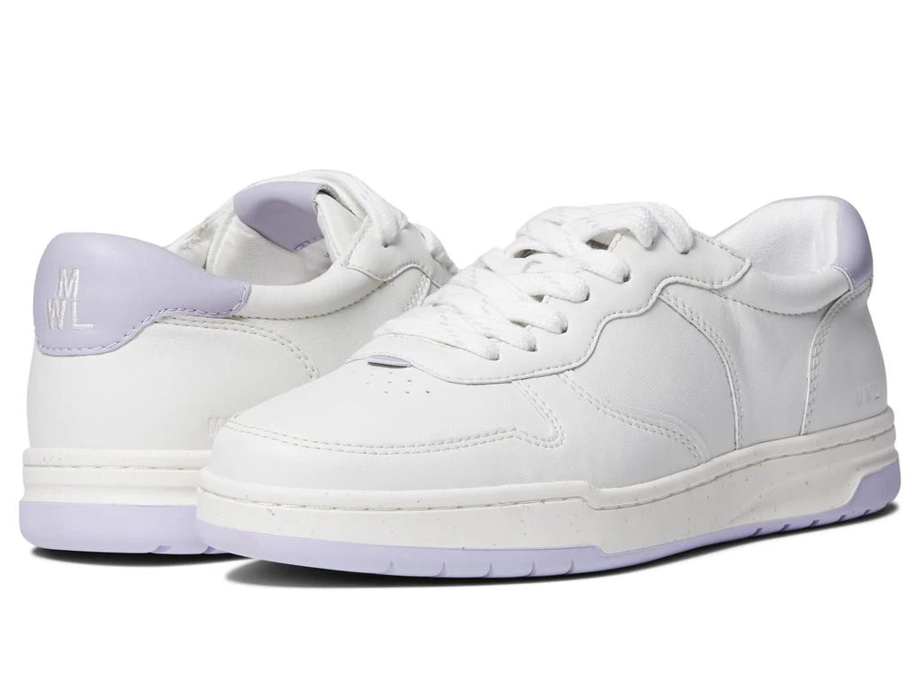 商品Madewell|Court Low-Top Sneakers in White and Purple,价格¥733,第1张图片