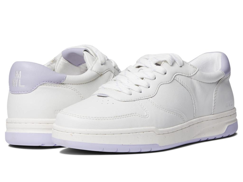 商品Madewell|Court Low-Top Sneakers in White and Purple,价格¥549,第1张图片