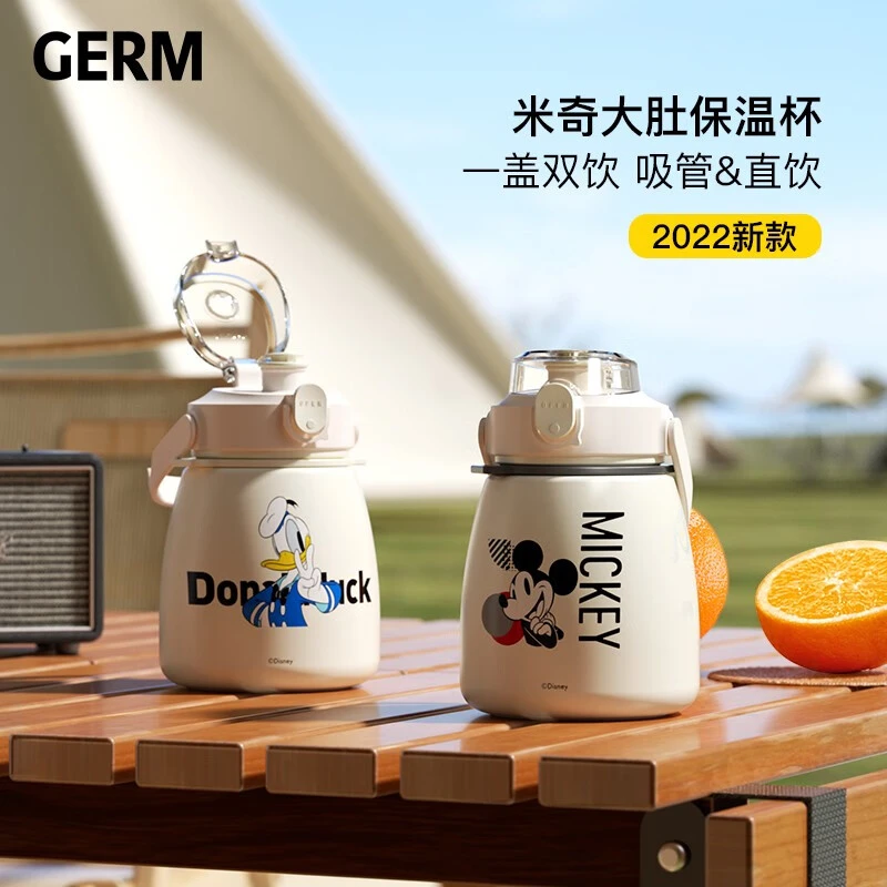 商品GERM|日本GERM格沵 米奇/唐老鸭大肚保温杯 1000ML,价格¥289,第1张图片